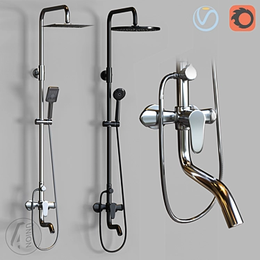 Luxury Shower System: Complete Relaxation 3D model image 1 