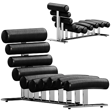 Modern Milo Baughman Chaise Lounge 3D model image 1 
