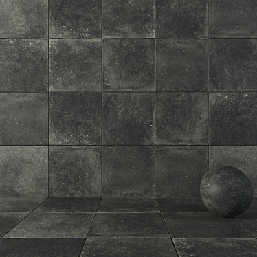 Flaviker Nordik Stone Black - Versatile Wall and Floor Tiles 3D model image 1 