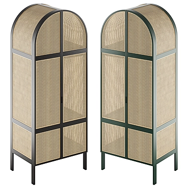 Modern Cane Wardrobe for Stylish Storage 3D model image 1 