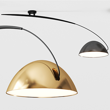 Estiluz Pluma T-2955: Sleek Flushmount Ceiling Lamp 3D model image 1 