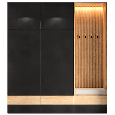 Modern Hallway 5.0: Sleek Design & Functional 3D model image 1 
