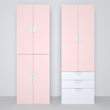 IKEA SMÅSTAD Children's Wardrobes - Stylish Storage Solution 3D model image 1 