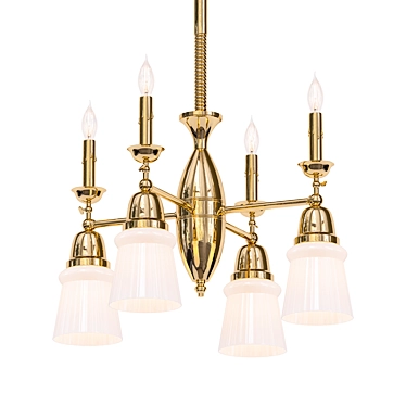 8-Light Iridescent Chandelier 3D model image 1 