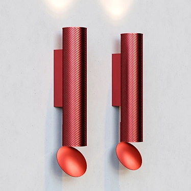 Flauta Spiga Indoor Wall Lamp: Design Patricia Urquiola 3D model image 1 