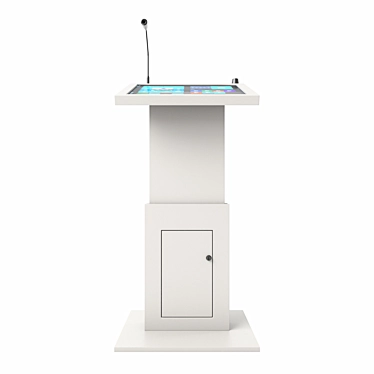 Interactive Podium with 27" Touch Screen 3D model image 1 