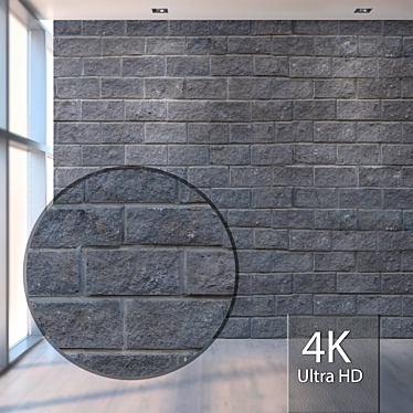 Seamless Textured Wall Blocks 3D model image 1 