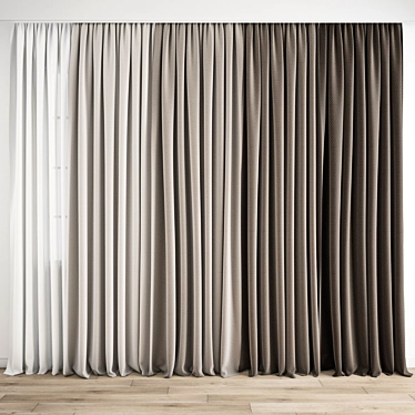 Polygonal Curtain Model 3D model image 1 