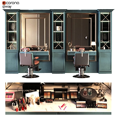 Elegant Beauty Salon Set 3D model image 1 