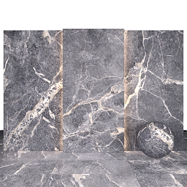 Gray Stone 10: Textured Slabs & Tiles 3D model image 1 