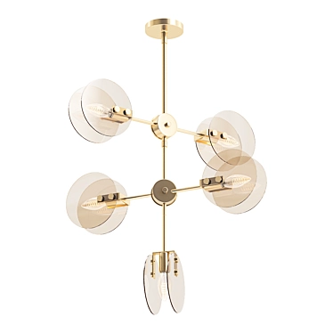 Golden Elegance Chandelier 3D model image 1 