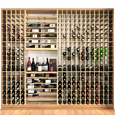 Modern Wine Storage Cabinet 3D model image 1 