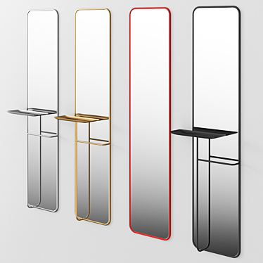 Modern Hall Mirror with Stand: CONCIERGE by Caussa 3D model image 1 