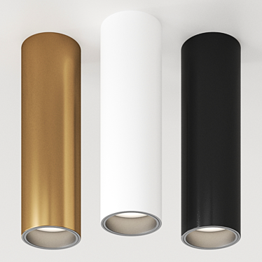 Modern Tube Ceiling Lamp 3D model image 1 