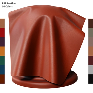 14 Color Grain Leather | PBR 3D model image 1 