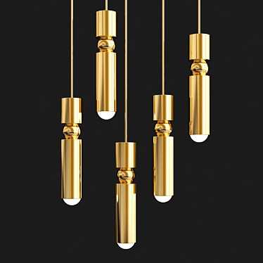 Elegant Fulcrum Pendant Light 3D model image 1 