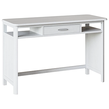 Sleek White Writing Desk 3D model image 1 