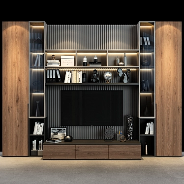 Elegant Storage Solution: Cabinet Furniture 0125 3D model image 1 