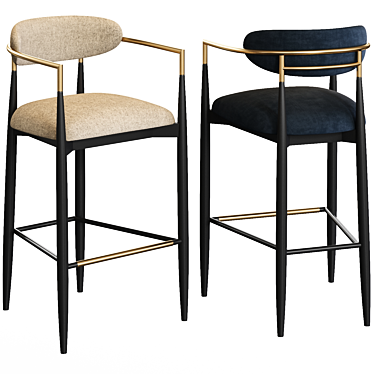 Arhaus Jagger Barstool: Elegant and Stylish Seating 3D model image 1 