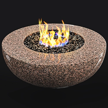 Cozy Fire Pit Table 3D model image 1 