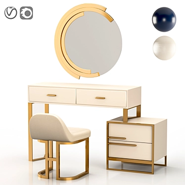 Modern Dressing Table with Vray & Corona Render - 2016 Version 3D model image 1 