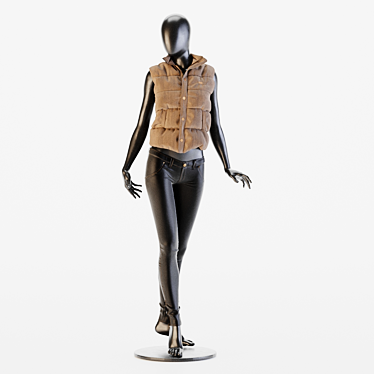 Black Mannequin Set 3D model image 1 