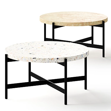 Minimalist Terrazzo Coffee Table | Ø800 x H400 mm 3D model image 1 