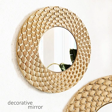 Elegant Reflective Decor Mirror 3D model image 1 