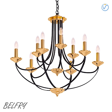 Elegant Belfry Chandelier 3D model image 1 