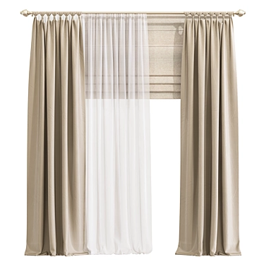 Versatile Curtain 857: Flawless Design, Unmatched Quality 3D model image 1 