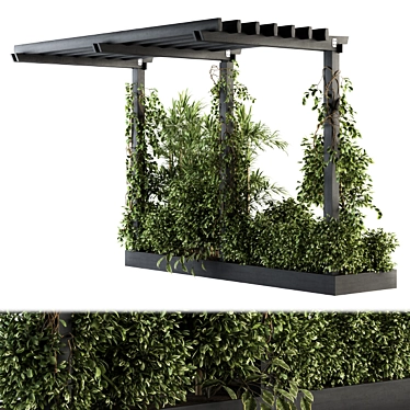 Ivy Pergola: Lush Greenery for Outdoor Oasis 3D model image 1 