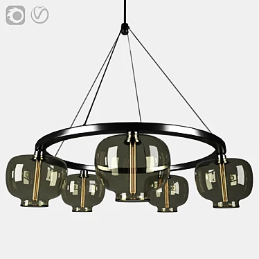 Elegant Crystal Chandelier: Perfect Lighting Solution 3D model image 1 