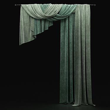 Professional 3D Curtain Model: Photorealistic Visualization Solution 3D model image 1 