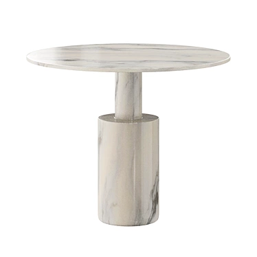 Contemporary White Marble Nimbus Table 3D model image 1 