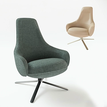 Ligne Roset Moa Armchair: Modern Comfort and Style 3D model image 1 