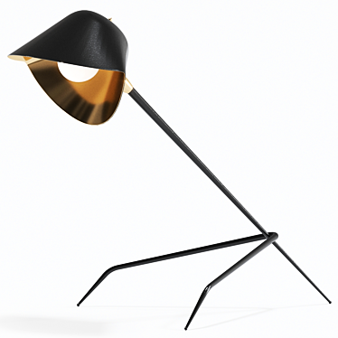 Serge Mouille Tripode Desk Lamp 3D model image 1 