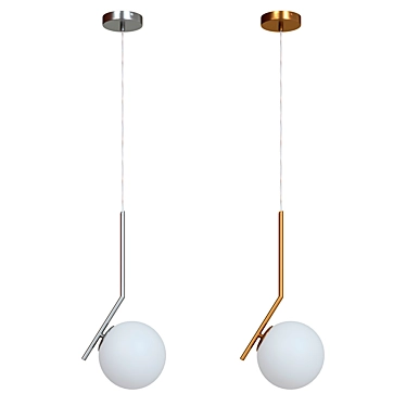 Bolla-unica Pendant Lamp: A1923SP-1CC & A1923SP-1AB 3D model image 1 