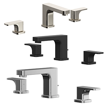 Cisal Cubic Washbasin Mixer: Elegant Design, Easy Installation 3D model image 1 