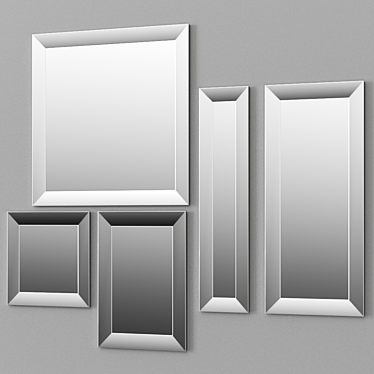 Trapezio Freestanding Mirror Set by Riflessi 3D model image 1 