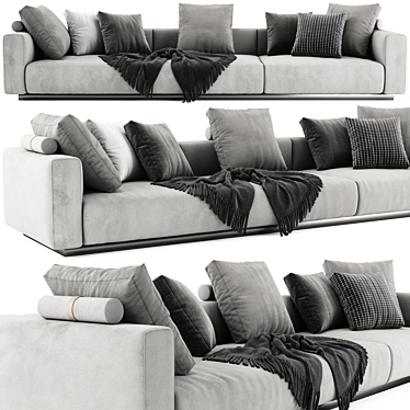 Flexform Lario 3-Seater Luxury Sofa 3D model image 1 