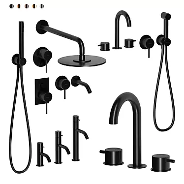 Kludi Bozz Mixer Set: Shower, Hygienic, Basin Mixers 3D model image 1 
