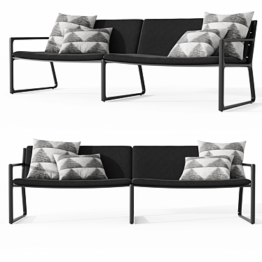 Restoration Hardware VIETRI Sofa: Elegant and Comfortable 3D model image 1 