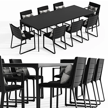 Vietri Dining Table Set 3D model image 1 