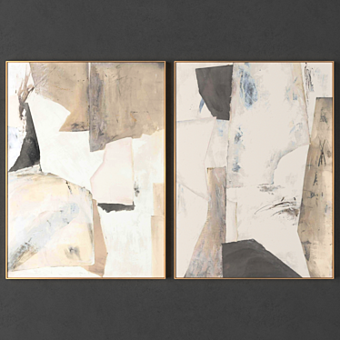 Modern Art Frames: Set of 2 3D model image 1 