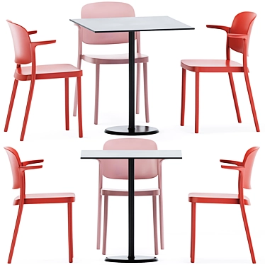 Colos Table & Chair Set 3D model image 1 