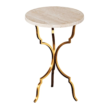 Elegant Gold Decorative Table 3D model image 1 