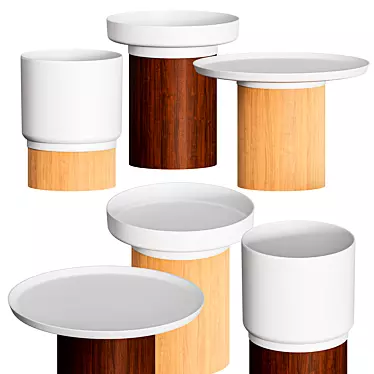 APU Oak Side Table: Versatile and Stylish 3D model image 1 