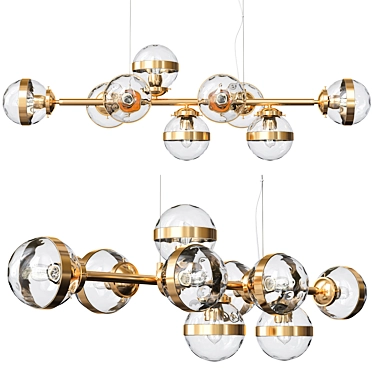 Elegant Greyson Chandelier: Illuminate with 9 Lamps 3D model image 1 