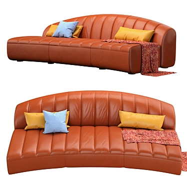 Elegant Parenthesis Sofa: Quinti Parentesi 3D model image 1 