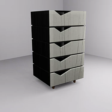  Modern Minimalist Bedside Table 3D model image 1 